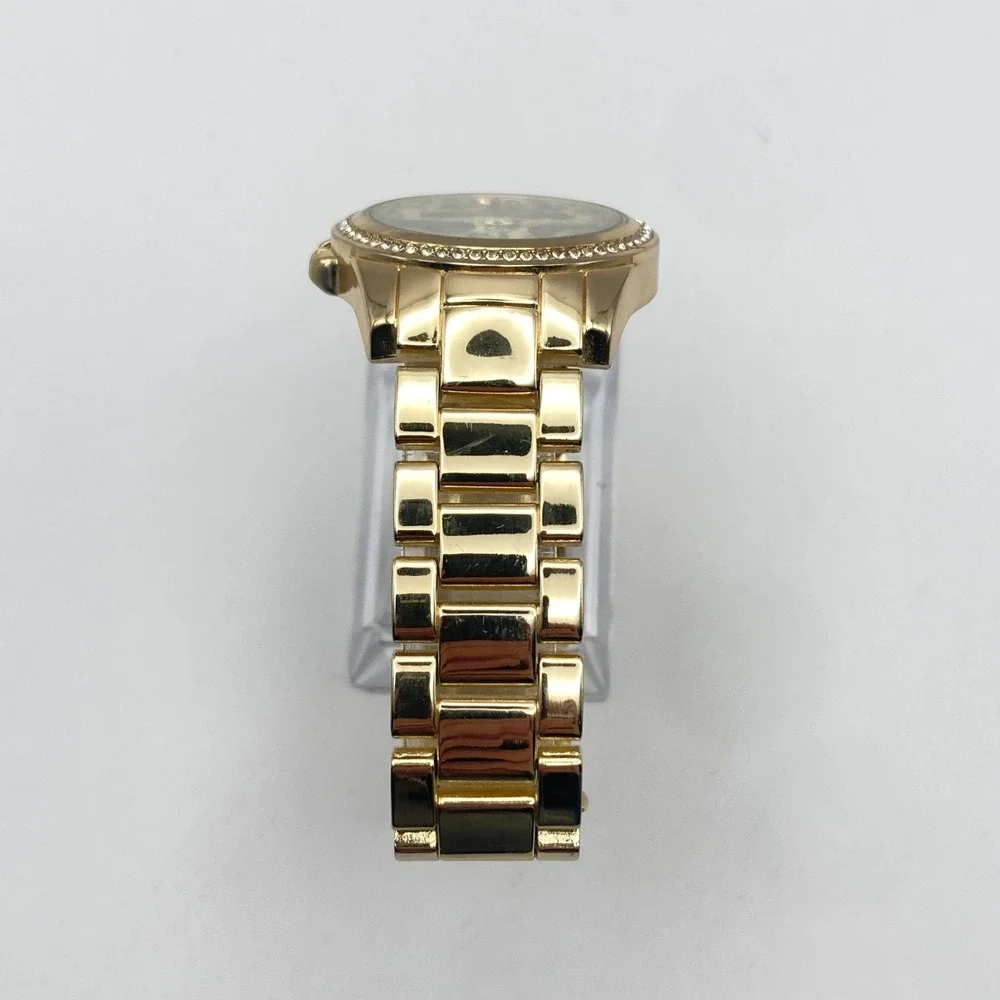 Valletta Women's Watch 35mm Leopard Print Gold Tone Crystals New Battery 7.5